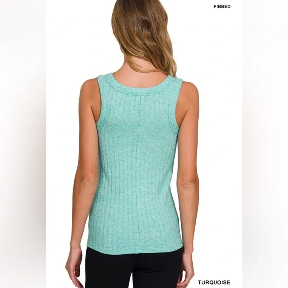 114 ❤️Zenana 6 colors MELANGE RIB TANK TOP - Picture 8 of 8